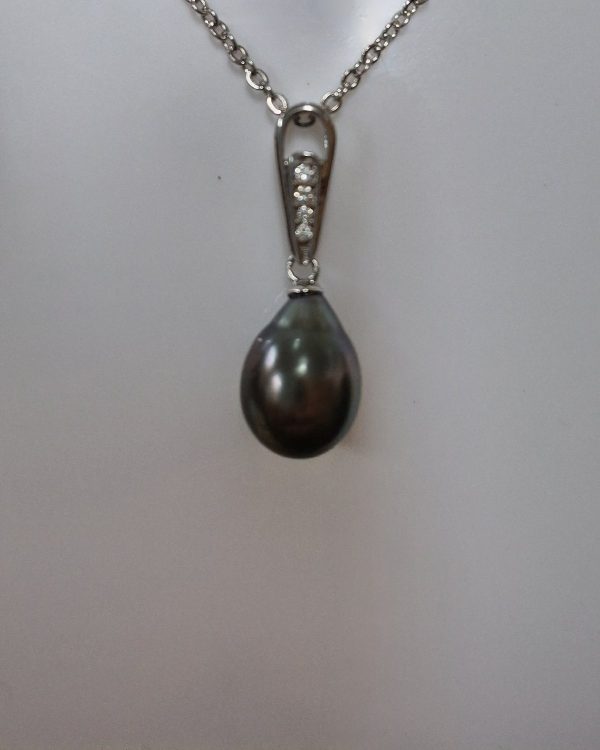 Crystal Bail Teardrop Pendant